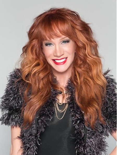 Capless Long Synthetic Women  Curly Kathy Griffin Wigs