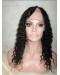 Popular Black Curly Lace Front Long Human Hair U Part Women Wigs