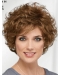 Curly Brown Short 8" Designed Classic Synthetic Wigs For Older Women
