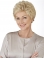 Trendy Short Curly 4" Blonde Synthetic Lace Front Wigs For Older Women