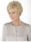 Trendy Short Curly 4" Blonde Synthetic Lace Front Wigs For Older Women