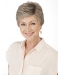 Soft Short Curly 4" Grey Lace Front Synthetic Wigs For Older Women