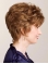 Tempting Auburn Curly Short Classic Human Hair Wigs For Older Women