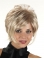 Blonde Short Layered Straight Synthetic with Bangs Capless Wigs With Bangs