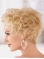 Blonde Short Curly Online Heat Friendly Synthetic Wigs For Older Women