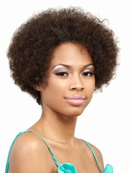 Wholesale Lace Front Curly Indian Remy Hair Short Wigs For Black Women