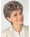 Perfect 100% Hand-tied White Short Curly Grey New Design Synthetic Wigs For Old Women