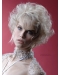 Young Fashion Platinum Blonde Curly Celebrity Short Synthetic Wigs For Older Women