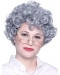 Natural Lookin grey Lady Curly Short Lace Front Human Hair Wigs For Older Women