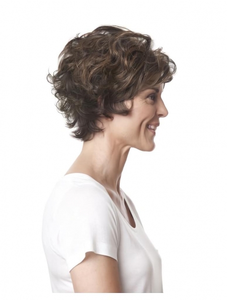 Cheap Cool Lace Front Curly Short Lace Front Synthetic Wigs