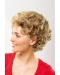 Womens Short Curly Blonde Synthetic Classic Capless Wigs 8inch For Older Women