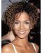 Halle Berry Short Curly Brown Lace Front Wigs Without Bangs