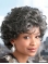 Ideal Curly Short Heat Friendly Synthetic Grey Wigs For Older Women