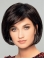 8" Short Straight Black Bobs New Hand Tied Wigs