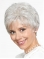 Natural Looking Short Grey Straight 8Inch Grey Wigs For Older Women