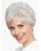 Natural Looking Short Grey Straight 8Inch Grey Wigs For Older Women