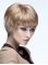 8" Short Straight Monofilament Blonde Boycuts Synthetic Wig
