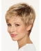 Straight Boycuts Capless 8" Blonde Good Quality Synthetic Wigs