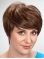 8" Brown Short With Bangs Straight Synthetic Wig
