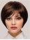 8" Straight Monofilament Synthetic With Bangs Womens Short Wigs