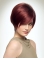 Red 8" Boycuts Style Capless Synthetic Wigs