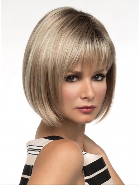 Straight Capless Blonde Bob Best Synthetic Hair Wigs
