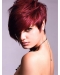 Short Red Straight Lace Front Human Wigs