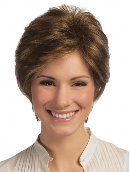 Polite Lace Front Straight Short Remy Human Lace Wigs