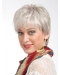 Comfortable Straight White Grey Affordable Wigs