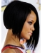 Rihanna Naruto-style 100% Human Remy Hair Short Layered Straight Lace Front Wig