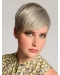 Grey Silver Straight Short Lace Front Wigs