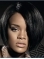 Rihanna Polished and Trendy Short Layered Lace Human Hair Women Bob Wig