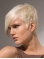 Young Fashion Platinum Blonde Short Layered Capless Synthetic Wigs