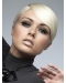 Young Fashion Elegant Straight Short With Bangs Lace Front Human Hair Women Wigs