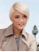 Young Fashion Platinum Blonde Short Lace Front Wigs With Sexy Curve