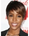 Straight Black to Brown With Bangs Lace Front Short Synthetic Kelly Rowland Women Wigs