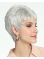 Cosy Straight Short Lace Front Synthetic Grey Women Wigs