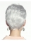 Cosy Straight Short Lace Front Synthetic Grey Women Wigs