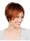 Auburn Straight Short Lace Front Remy Human Hair Gentle Women Wigs