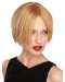 Convenient Blonde Short Straight Lace Front Human Hair Women Bobs  Wigs