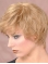 Wavy Blonde Short Monofilament Classic Cut Human Hair Women Wig
