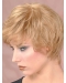Wavy Blonde Short Monofilament Classic Cut Human Hair Women Wig
