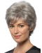 Wavy 8" Capless Short Synthetic Grey Women Wigs