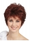 Monofilament Wavy Red 8" Classic Wigs For People With Cancer