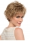 6" Wavy Short  With Bangs Blonde Monofilament Synthetic Women Wig
