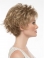 6" Wavy Short  With Bangs Blonde Monofilament Synthetic Women Wig
