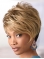 Popular Blonde Wavy Short Capless Synthetic African American Women Wigs