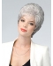  Comfortable Wavy Short Lace Front Human Hair Grey Lady Wigs