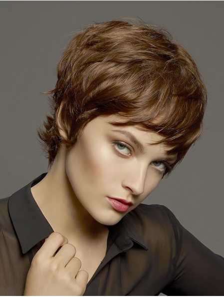 Fabulous Blonde Short Wavy Boycuts Monofilament New Design Synthetic Women Wigs