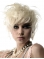 Young Fashion Short Platinum Blonde  Lace Front Human Hair Women Wigs
